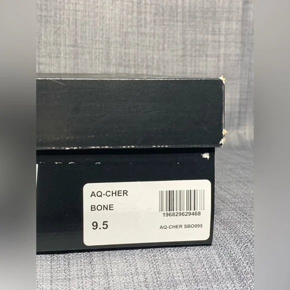 AQUA Cher Ankle Strap Platform High Heel Sandals Ivory Size 9.5 - Picture 7 of 7